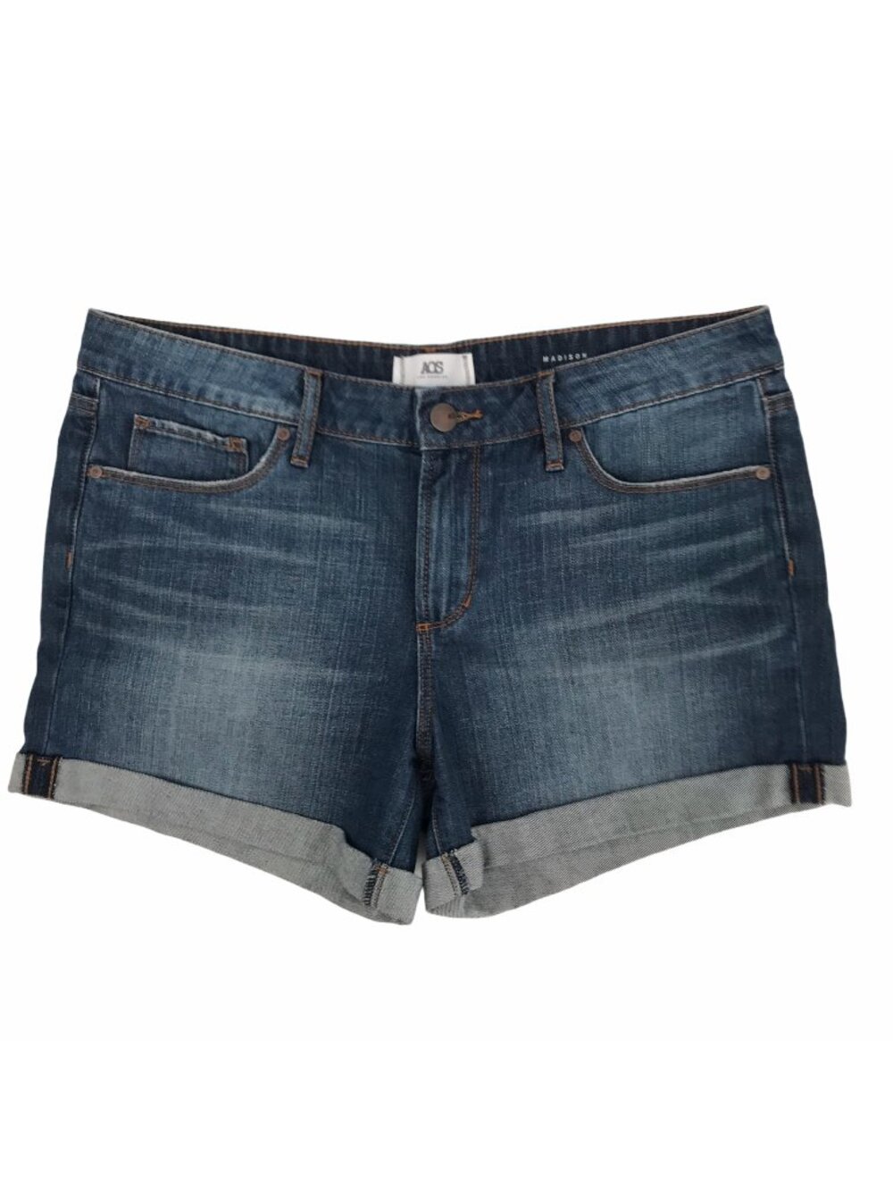 AOS Los Angeles Madison Womens Denim Shorts Size 8 Cotton Casual Rolled Hem
